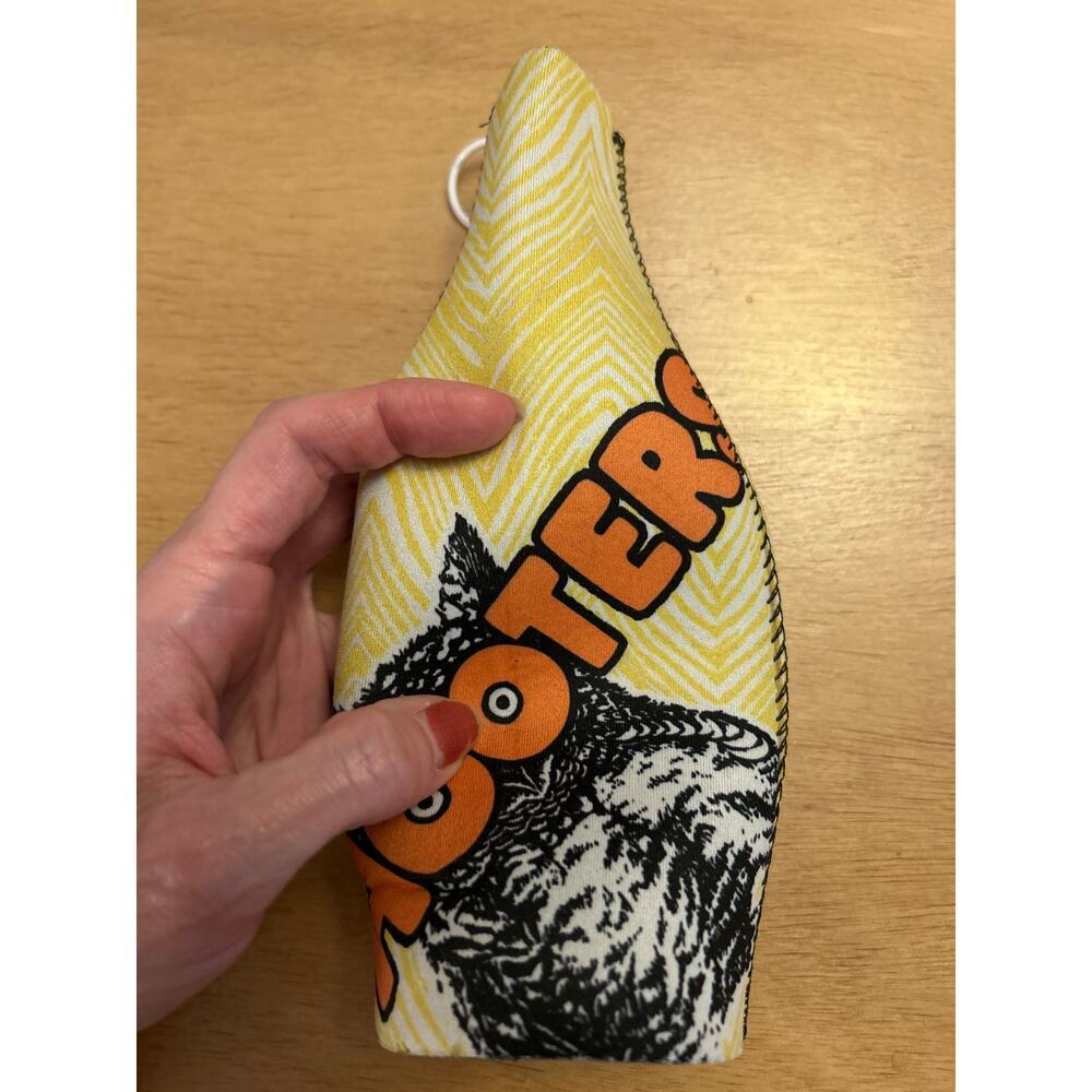 New Hooters Vintage Bottle Koozie Yellow Zebra 🦓 Print